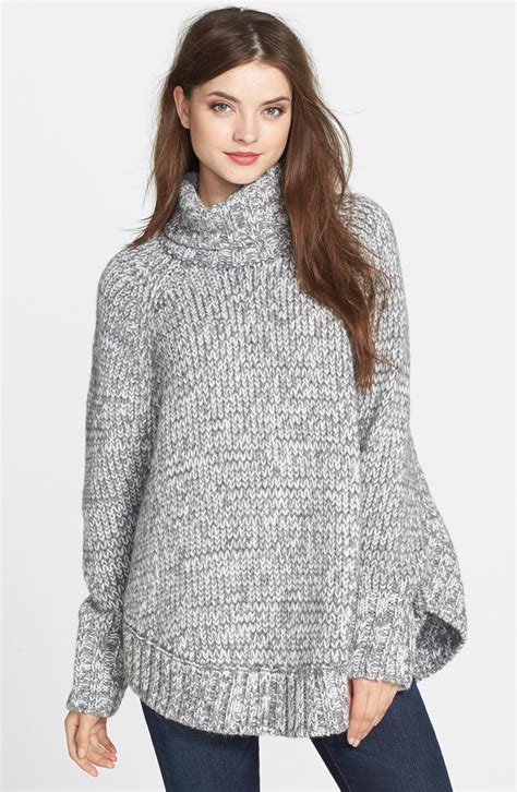 michael kors hoodie buttons women|Michael Kors turtleneck poncho sweater.